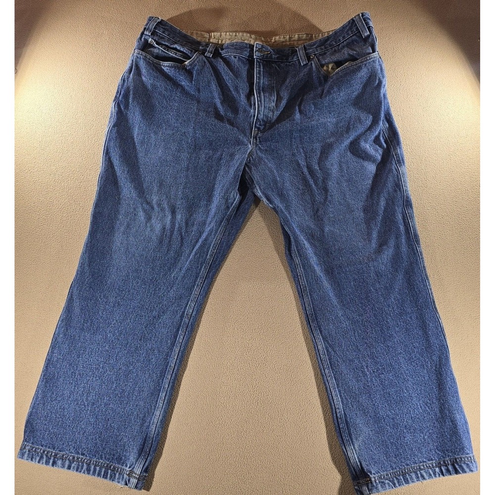Duluth Trading Co Men's Straight Leg Blue Denim Jeans 46 x 28, Big Tall Workwear